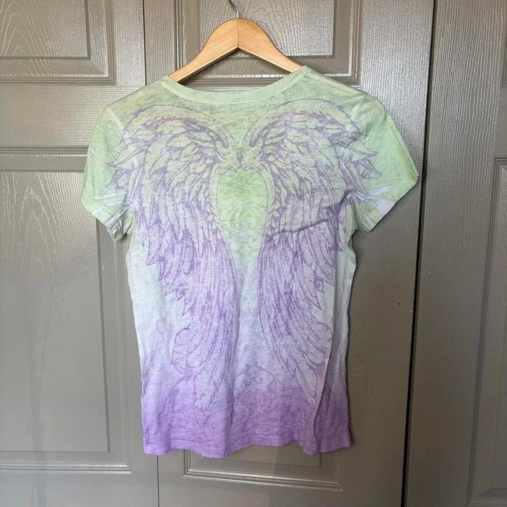 Y2K Harley Davidson top  Size S purple‎ biker grunge y2k wings